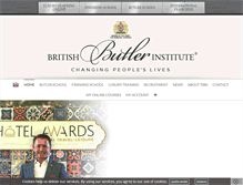 Tablet Screenshot of britishbutlerinstitute.com